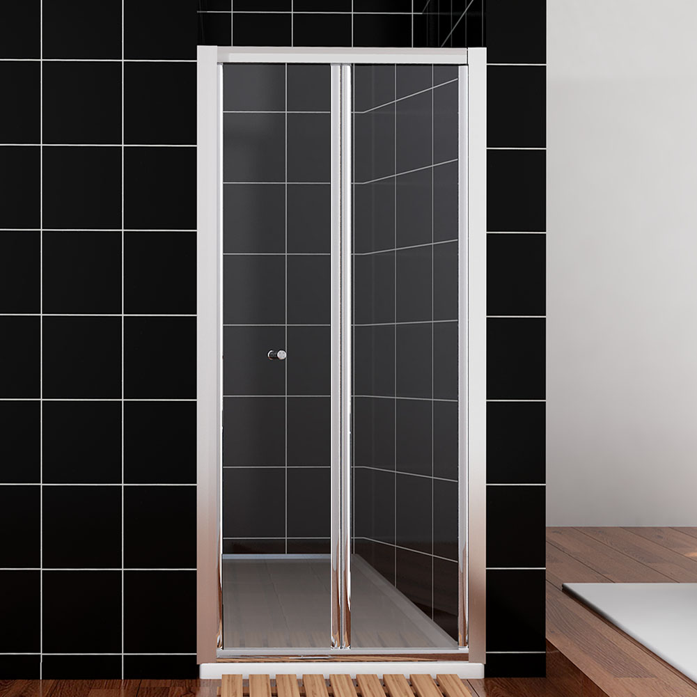 Nische Falttür Pendeltür Dusche Duschabtrennung Echtglas links/rechts